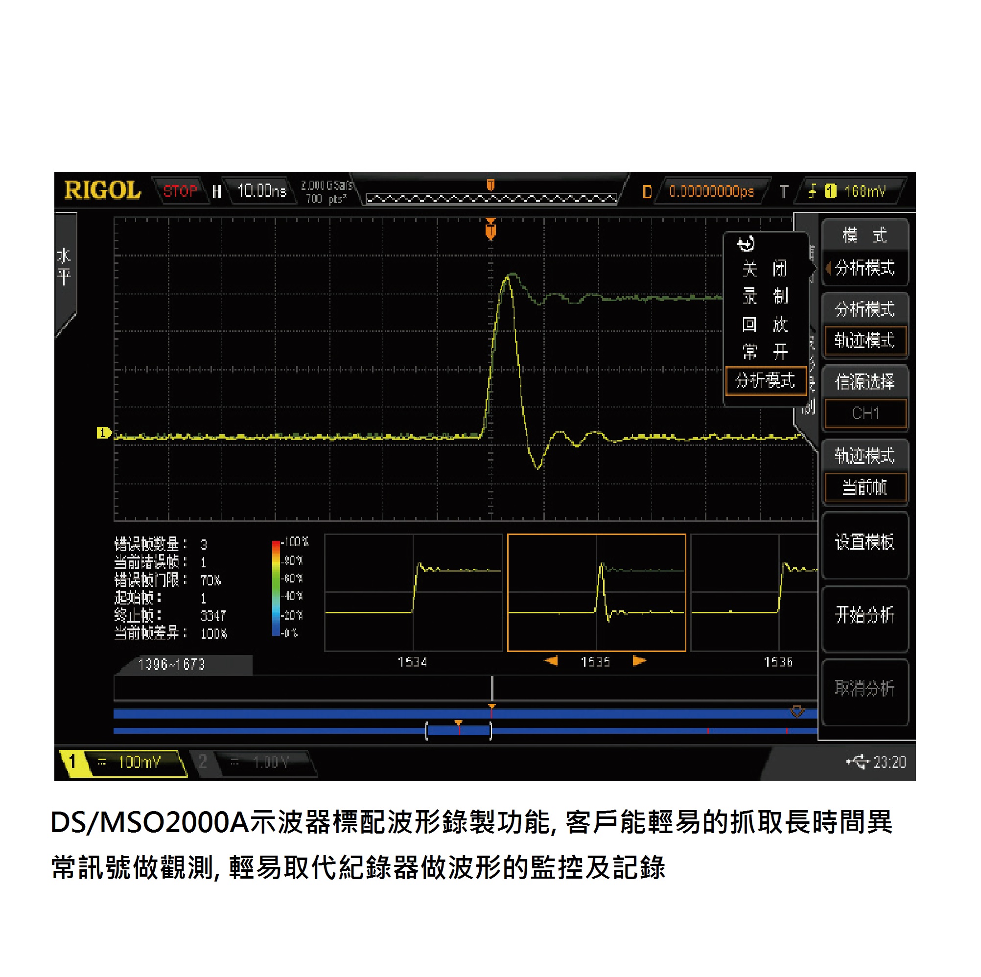 DS/MSO2000A示波器波形紀錄功能說明