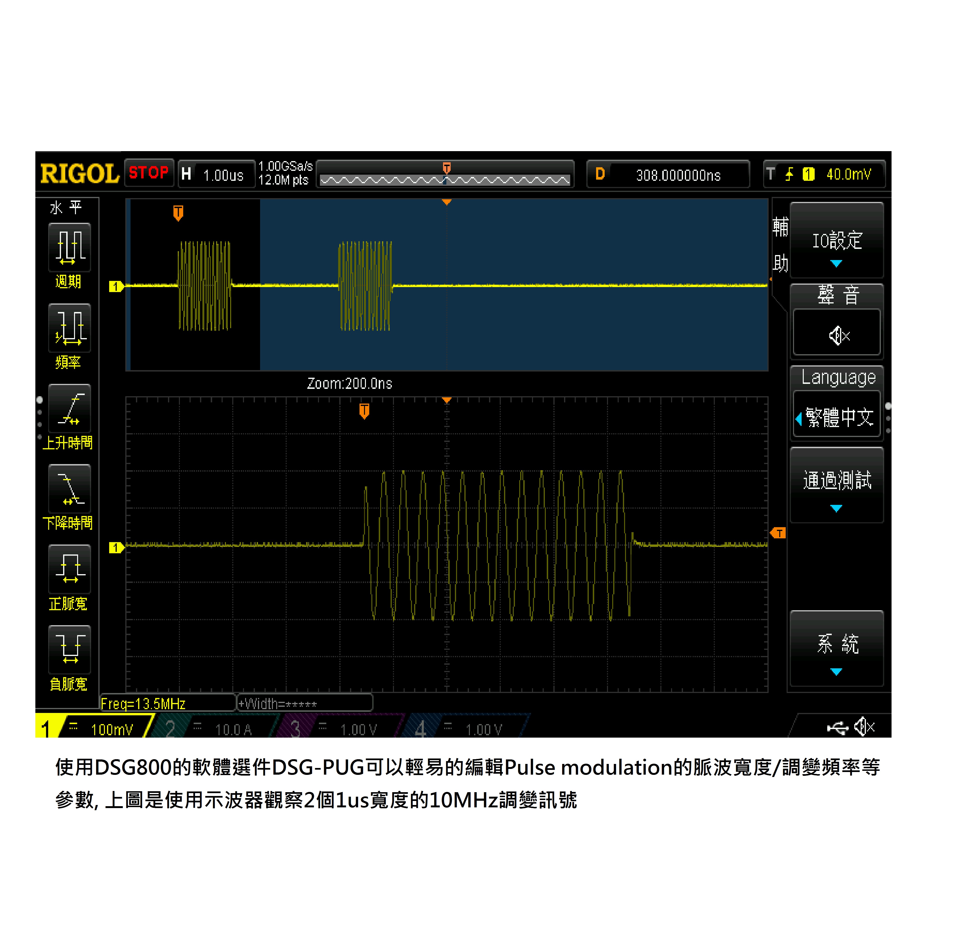 DSG800系列選配脈波寬度調變功能